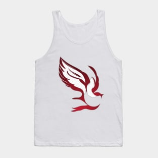 Dove Ruby Red Shadow Silhouette Anime Style Collection No. 454 Tank Top